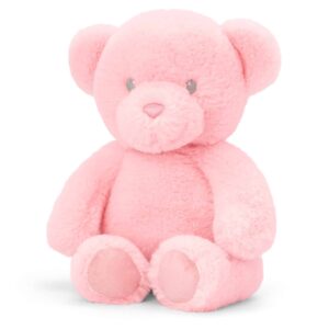 Personalised KeelEco Baby Girl Pink Bear 25cm