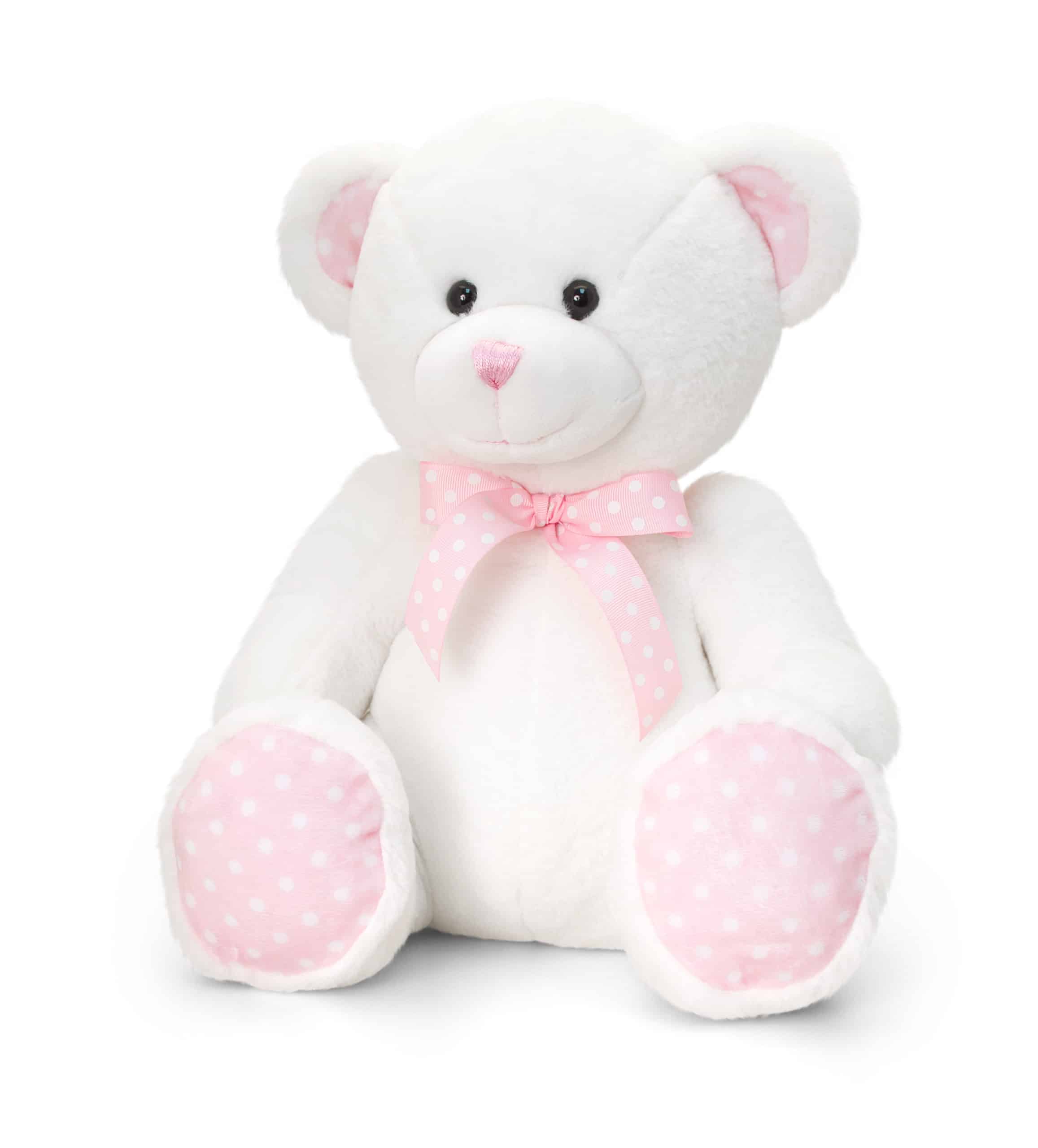 Baby Spotty Cream and Pink Bear