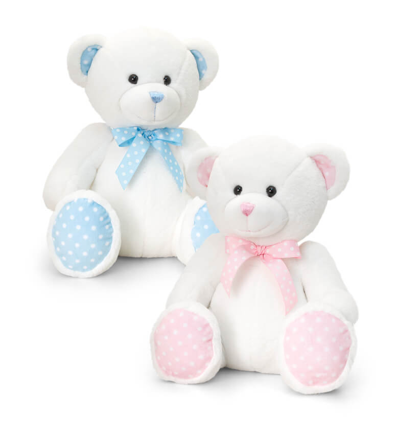 Nursery Gingham Cream and Pink Bear