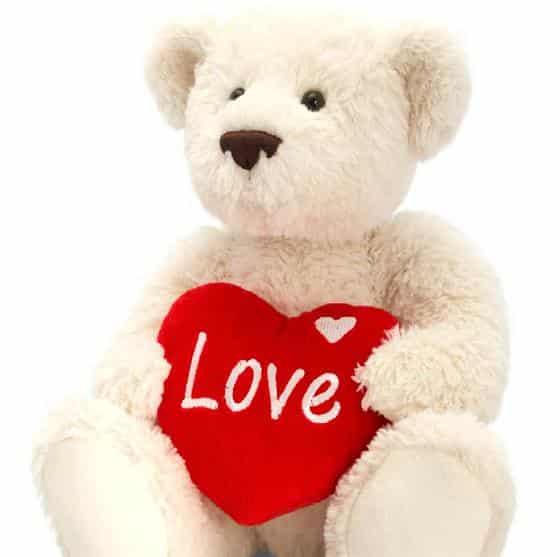 White Henry I love You Bear