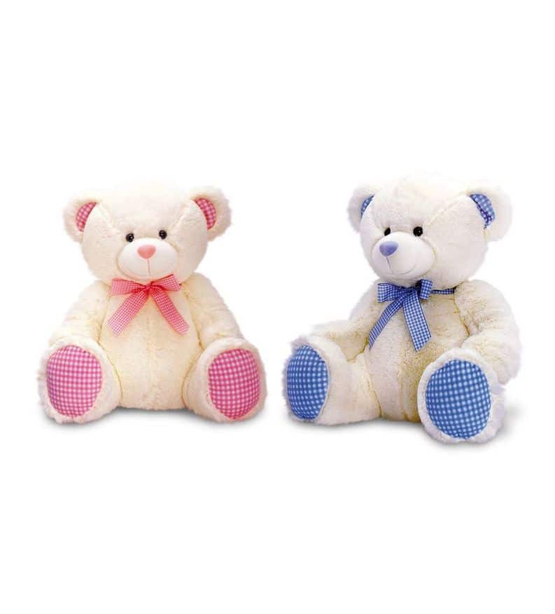 Nursery Gingham Cream and Blue Bear - Image 2