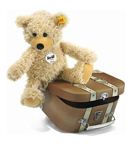 Steiff Charly Dangling Teddy Bear in Suitcase